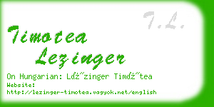 timotea lezinger business card